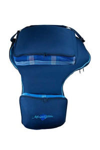 Kensington Signature Western Saddle Carry Bag - Protection for Biggest of Saddles, Extra Side Pockets, A Large Pocket on Top for Storage - Nylon Exterior with Breathable Mesh Interior, Dark Blue
