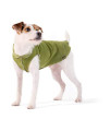 Gold Paw Stretch Fleece Dog Coat - Soft, Warm Dog Clothes, Stretchy Pet Sweater - Machine Washable, Eco Friendly - All Season, Moss, Size 24