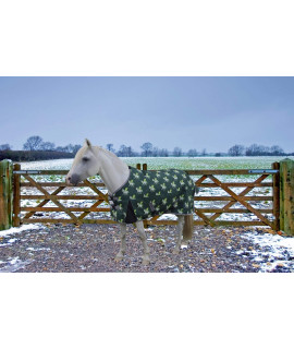 TuffRider 1200D Ripstop 220 GMS Polyfill Pony Horse Print Standard Neck Two Tone Pony Turnout Blanket
