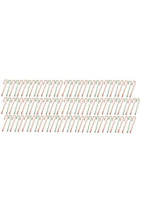 MPP 8" Holiday Rawhide Candy Cane Beef Chews Dog Treats Gifts Red Green Bulk Packs (100 Candy Canes)