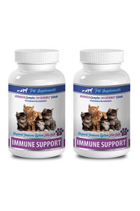 PET SUPPLEMENTS cat Immune Health - CAT Immune Support - Booster - Premium Complex - Treats - cat Mushroom Supplement - 2 Bottle (180 Chews)