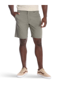 Wrangler Authentics Mens Performance Comfort Flex Flat Front Short, Army Green, 38