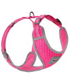 ThinkPet Reflective Breathable Soft Air Mesh No Pull Puppy Choke Free Over Head Vest Ventilation Harness for Puppy Small Medium Dogs and Cats(XS,Rose)