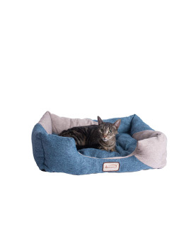 Armarkat C47 Cat Bed, One Size,Navy Blue, Beige