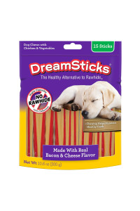 DreamBone DreamSticks With Real Bacon And Cheese 15 Count, Rawhide-Free Chews For Dogs, Model:DBBAC-02879