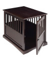 Selva Lightweight Wood Dog Kennel Pet Cage w/ Lock Gate - Large Bed Crate Wooden Furniture End Table | Heavy Duty Long Life Durable Reliable Puppy House | for Cozy Private Spot for Pup to Sleep Relax