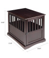 Selva Lightweight Wood Dog Kennel Pet Cage w/ Lock Gate - Large Bed Crate Wooden Furniture End Table | Heavy Duty Long Life Durable Reliable Puppy House | for Cozy Private Spot for Pup to Sleep Relax