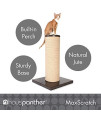 Primetime Petz Hauspanther Maxscratch - Oversized Jute Cat Scratcher & Perch, Espresso