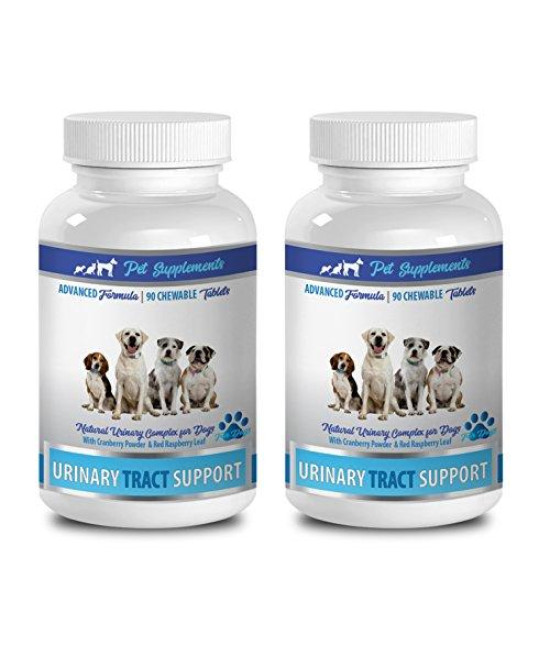 Dog Bladder Supplements - Dog Urinary Tract Support - Powerful Complex - Chews - Cranberry Dog Treats - 2 Bottle (180 Treats)