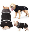 Warm Dog Coat Reflective Dog Winter Jacket?Waterproof Windproof Dog Turtleneck Clothes for Cold Weather, Thicken Fleece Lining Pet Outfit?Adjustable Pet Vest Apparel for Small Medium Large Dogs