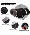 Warm Dog Coat Reflective Dog Winter Jacket?Waterproof Windproof Dog Turtleneck Clothes for Cold Weather, Thicken Fleece Lining Pet Outfit?Adjustable Pet Vest Apparel for Small Medium Large Dogs