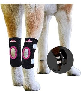 NeoAlly Cat Small Dog Rear Leg Hock Brace Canine Ankle Support with Safety Reflective Straps for Hind Leg Wounds Heal and Injuries and Sprains from Arthritis X-Small (Pair)
