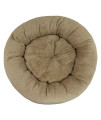 Ultra Plush Deluxe Comfort Pet Dog & Cat Taupe Snuggle Bed (Multiple Sizes) - Machine Washable, Made in the USA, Reversible, Durable Soft Fabrics, M - 30"x30"