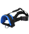 Head Strap Dog Muzzle Prevent from Taking Off by Paws for Small,Medium and Large Dogs(M/Blue)