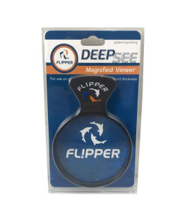 FL!PPER DeepSee Aquarium Magnifier Magnetic Viewer - Fish Tank Magnifying Glass - Magnetic Magnifying Glass Ideal for Photography - Flipper Fish Tank Accessories, 4"