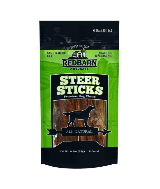 Redbarn Steer Sticks 5" Dog Treat 6-Count (Pack of 24)