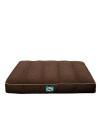 Sealy Cushy Comfy Pet Dog Bed | Memory and Orthopedic foam with Cooling Energy Gel Dog Pet Bed with machine washable Sherpa top and water resistant inner liner, Medium Brown