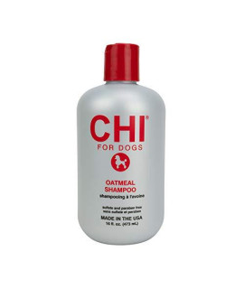 cHI For Dogs Oatmeal Shampoo for Dogs, 16 oz Best Oatmeal Dog Shampoo for Dogs with Dry Skin Sulfate Paraben Free, pH Balanced for Dogs, Made In the USA