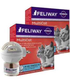 FELIWAY 2PACK MultiCat 60 Day Starter Kit (2 Complete Kits)2