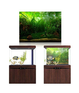 Aquarium Background Fish Tank Decorations Pictures PVC Adhesive Poster Water Grass Style Backdrop Decoration Paper Cling Decals Sticker(7646cm)
