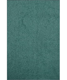Ambiant Pet Friendly Solid Color Area Rugs Teal - 15 X 225 Mat (18X27)