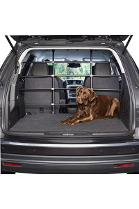 North States MyPet Tall Adjustable Vehicle Barrier: Keep Your Pets Safe on The go. Installs in Seconds with no Tools. Pressure Mount (Up to 55" Wide & 57" Tall, Black)