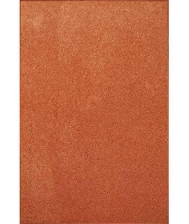 Ambiant Pet Friendly Solid Color Area Rugs Orange - 15 X 225 Mat (18X27)