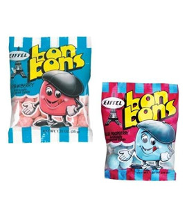 Eiffel Bon Bons 125Oz 8 Bag Variety Snack Pack, French Candy (4 Strawberry, 4 Blue Raspberry)