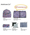 MushroomCat Portable 2 in 1double Pet Kennel/Shelter Big Show Cat Carrier/House with Small Travel Lite-Box for Cats