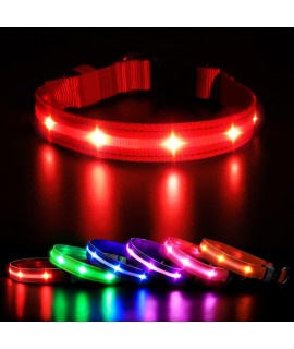 Masbrill Led Dog Collar - Light Up Collars Rechargeable - Lighted Dog Collar Flashing Glow Up In The Dark Collar For Dogs