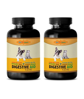 Digestive Health cat Treats - PET Digestive AID - Dogs & Cats - Amazing PROBIOTICS Benefits - Chews - Stomach Support for Cats - 120 Treats (2 Bottle)