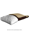 Floppy Dawg Universal Dog Bed Replacement Cover. Removable and Machine Washable Cover for Mattress and Rectangular Pillow Beds. Extra Large 48L x 30W. Brown with Beige Top.