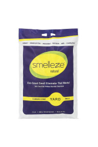 SMELLEZE Natural Yard Smell Removal Deodorizer: 25 lb. Granules Eliminate Outdoor Pet Urine & Stool Odor. Long Lasting. People, Pet, Plant & Planet Safe.