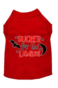 Mirage Pet Products Sucker for The Ladies Screen Print Dog Shirt Red XS