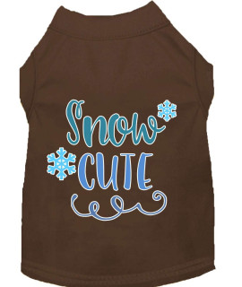 Mirage Pet Products Snow cute Screen Print Dog Shirt Brown XS