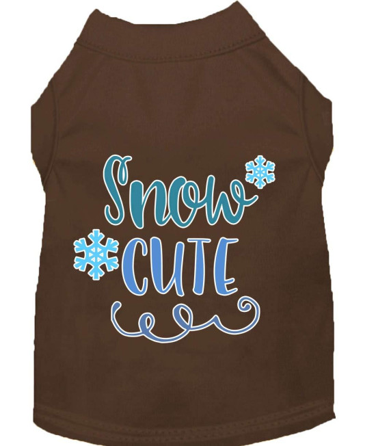 Mirage Pet Products Snow cute Screen Print Dog Shirt Brown