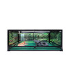 Carolina Custom Cages Reptile Habitat Background; Rain Forest, Waterfall, Red Leaves, for 36Lx24Wx18H Terrarium, 3-Sided Wraparound