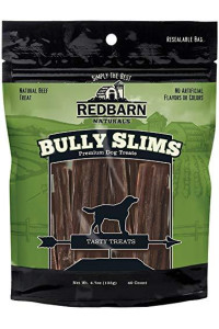 Redbarn Bully Slims for Dogs. Natural, Grain-Free, Highly Palatable, Highly Digestible Dental Chews Sourced from Free-Range, Grass-Fed Cattle
