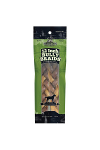 Redbarn 12" Braided Bully Sticks for Dogs 2-Count (Pack of 12)