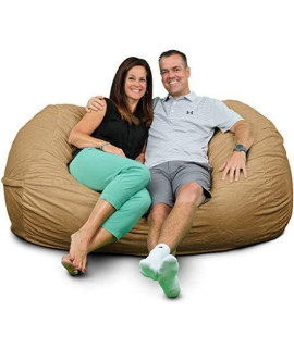 Ultimate Sack Bean Bag Chairs In Multiple Sizes And Colors: Giant Foam-Filled Furniture - Machine Washable Covers, Double Stitched Seams, Durable Inner Liner (Lounger, Camel Fur)