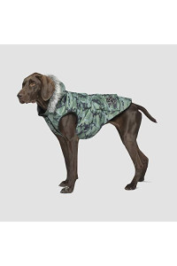 Canada Pooch | Everest Explorer Dog Jacket | Hooded Winter Dog Coat, Green Camo, Size 22