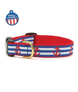 Up Country Anchors Aweigh Dog Collar (Large 15"-21")