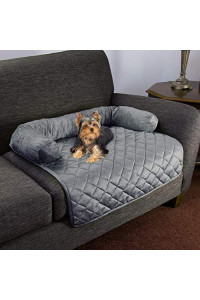 PETMAKER Furniture Protector Pet Cover with Shredded Memory Foam in Gray for Dogs, 35" L X 35" W, Large