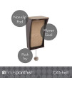 Primetime Petz Hauspanther CATchall - Wall Mounted Cat Scratcher Toy Storage & Perch, Espresso (55140)