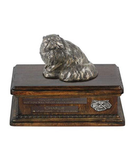 Persian Cat Urn For Dog Ashes Memorial With Statue Petas Name And Quote - Artdog Personalized