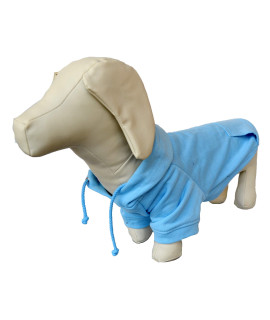 Lovelonglong Pet Clothing Dachshund Dog Clothes Coat Hoodies Winter Autumn Sweatshirt For Dachshund Dogs 10 Colors 100% Cotton 2018 New (D-M, Sky-Blue)