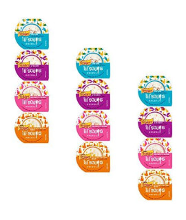 12 Containers of Purina Lil Soups Mixup Flavors Wet Cat Food/Treats 1.2oz ea (3 of Each Flavor- Tuna, Shrimp, Sockeye Salmon, Chicken & Butternut Squash in a Velvety Broth) for a Total of 12 Pieces