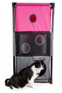 Pet Life Cat House, Pink/Grey