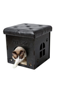 Pet Life cat House Furniture Bench, Black