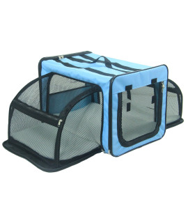 Pet Life A capacious Dual-Expandable Wire Folding Lightweight collapsible Travel Pet Dog crate
